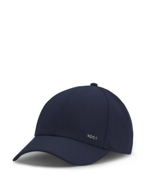 BOSS KNITTED-PIQUÉ CAP WITH LOGO PATCH