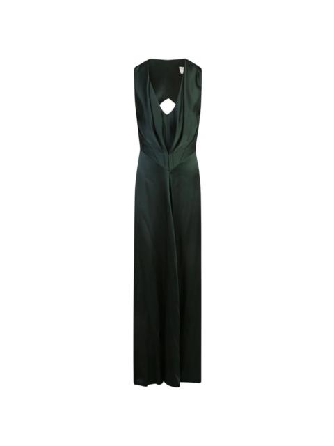 ワンピース VICTORIA BECKHAM Women Dresses 1424WDR 005961B 8834 SEAWEED Victoria Beckham V-neck Gathered Floor Length | italist