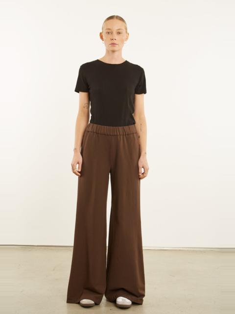 SPRWMN DARK CHOCOLATE CITY WIDE LEG PANTS