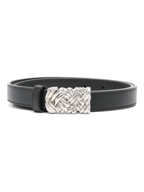 Bottega Veneta Bottega Veneta Women Intreccio Leather Belt