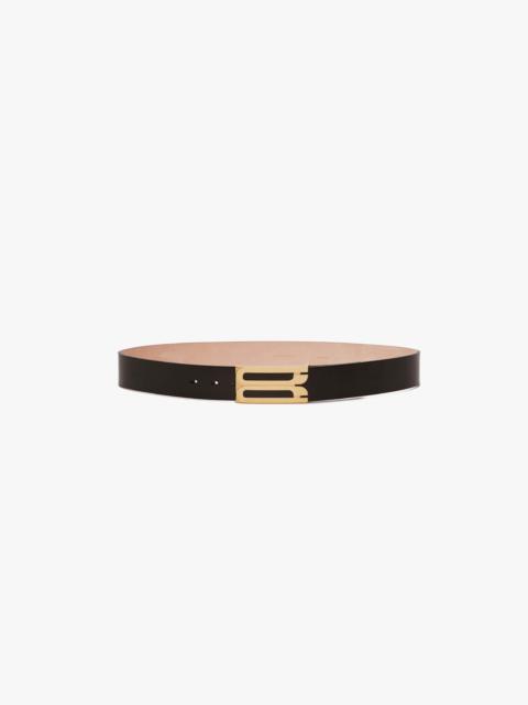 Victoria Beckham Jumbo Dorian Belt In Black Leather