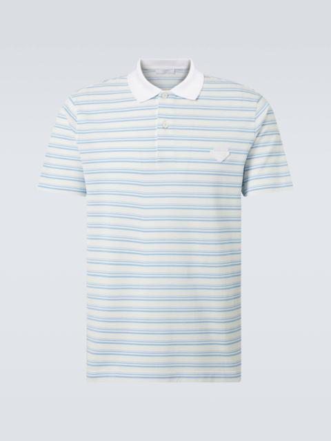 Prada Striped cotton polo shirt
