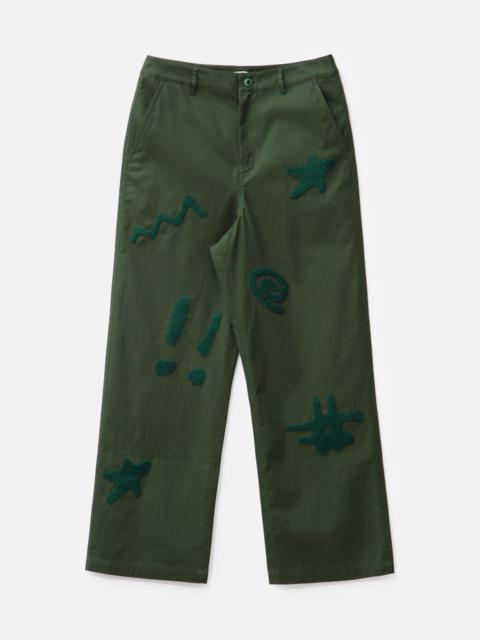 BRAIN DEAD CHENILLE SYMBOLS FOUR POCKET PANT