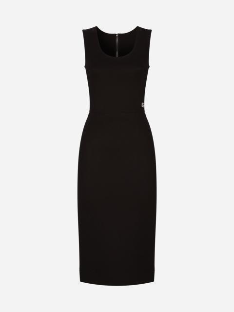 Dolce & Gabbana Sleeveless Milano rib midi dress