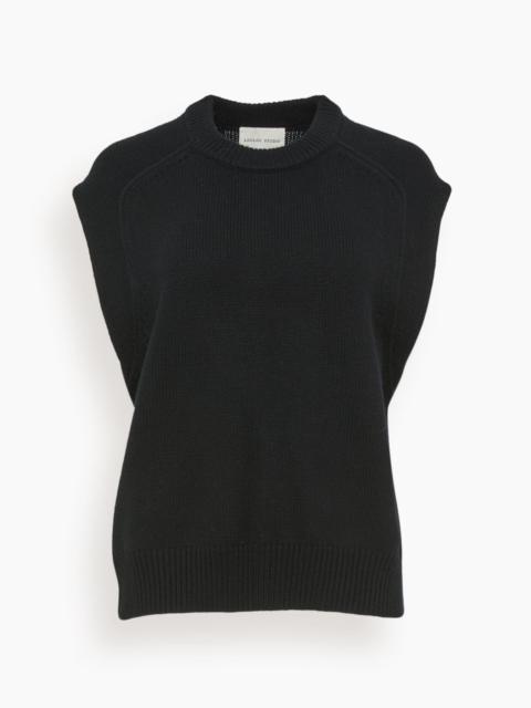 Loulou de Saison Mari Sleeveless Boxy Top in Black