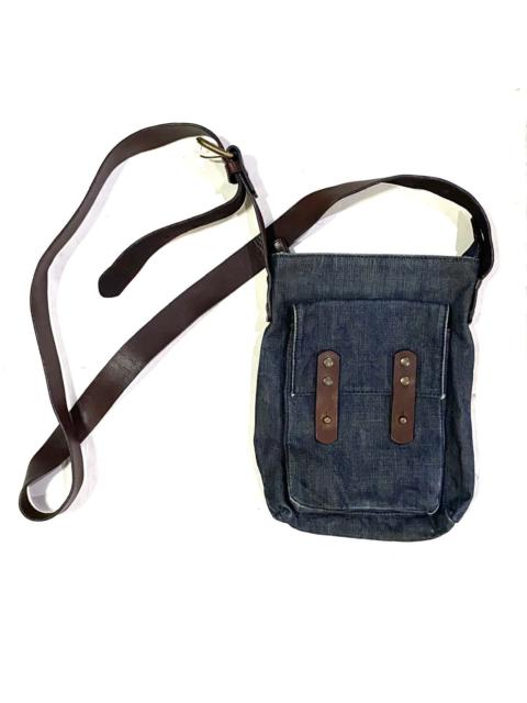 Dries Van Noten Dries van noten Denim & Leather Crossbody Bag