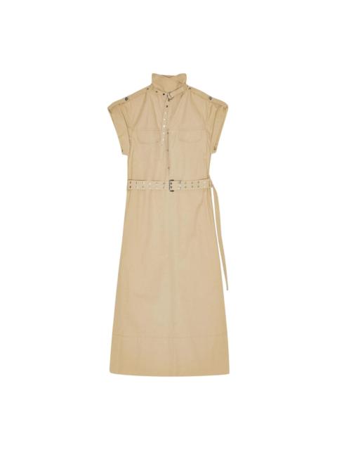 GANNI Classic Summer Suiting Cowl Neck Dress