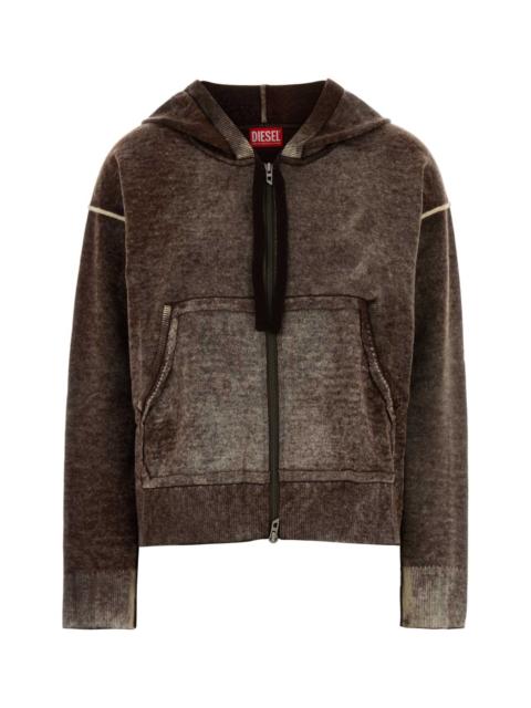 Diesel Diesel Women Brown Wool Sweatshirt