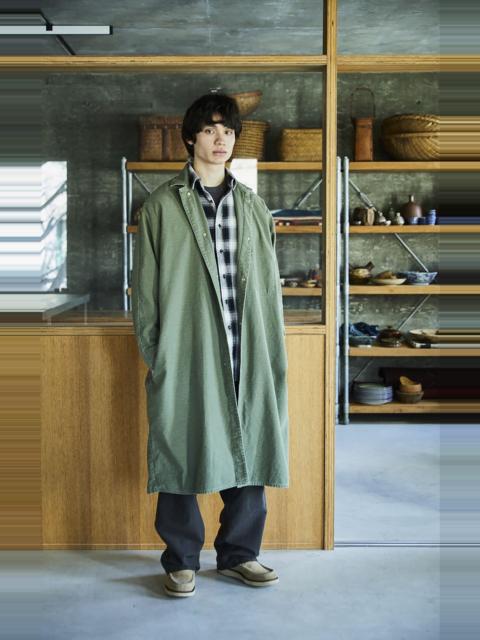 orSlow ORSLOW REVERSE SATEEN SIMPLE WORK COAT VINTAGE WASHED DARK OLIVE