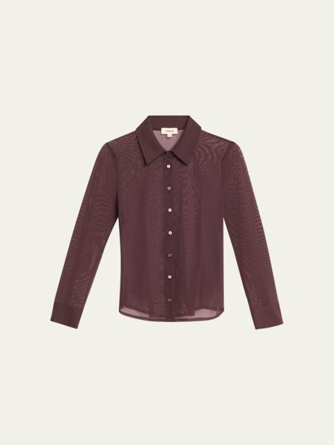 L'AGENCE Indiana Fitted Mesh Blouse