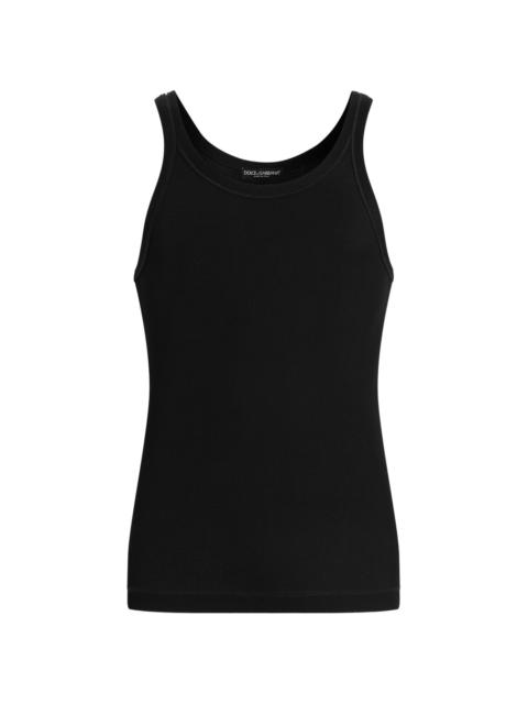 logo-patch tank top