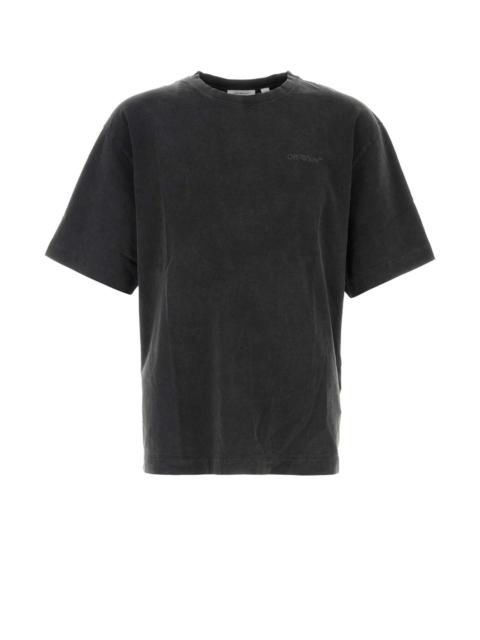 Off-White Off White Men Slate Cotton T-Shirt