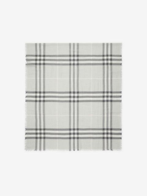 Burberry Wide Check Wool Scarf
