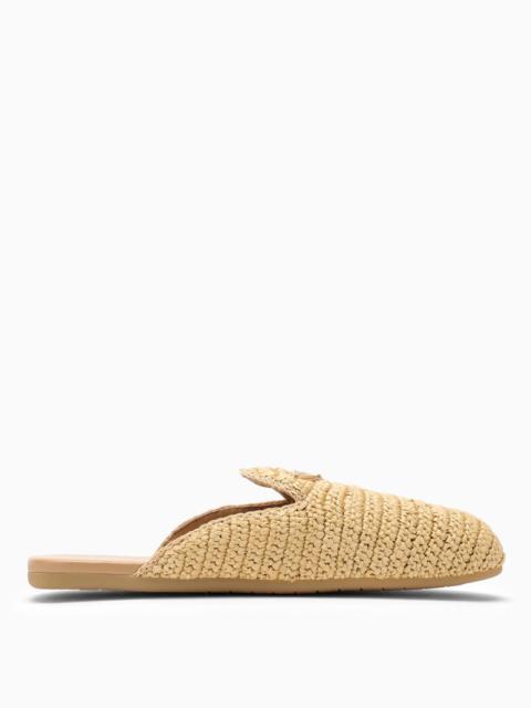 Prada Natural crochet mules