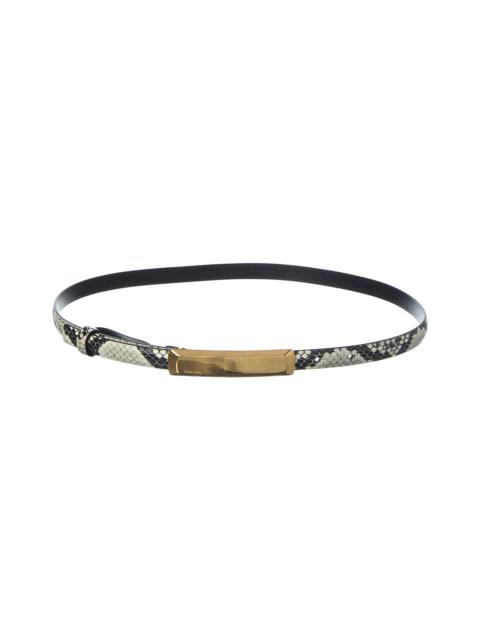 TOM FORD Tom Ford 15mm Snake-Embossed Leather Belt