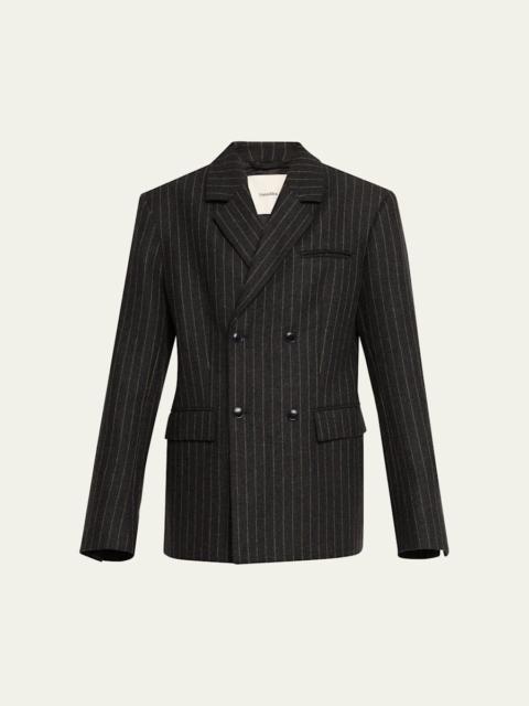 Nanushka Osono Pinstripe Wool Blazer