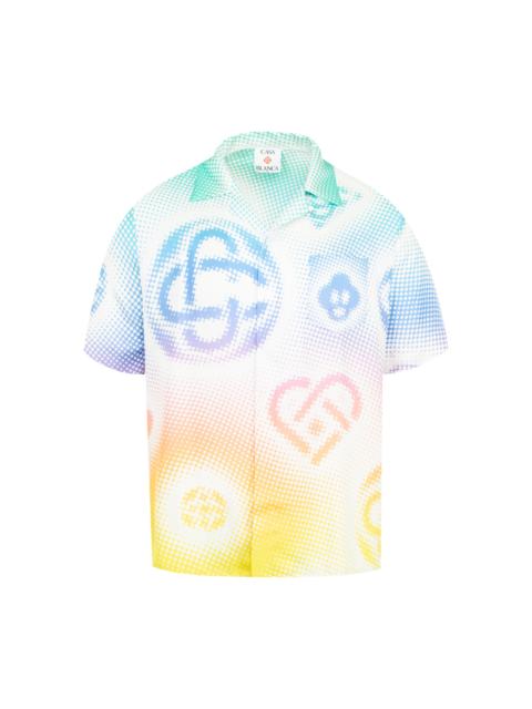 CASABLANCA HALFTONE LOGO SHIRT
