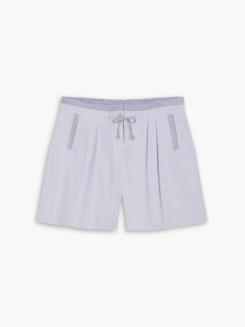 Other Designers Valley pleated cotton-twill shorts