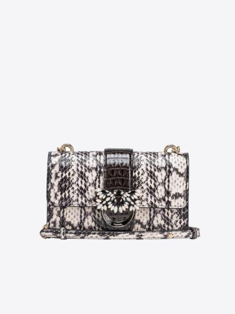 PINKO PINKO GALLERIA MINI LOVE BAG ONE IN REPTILE AND CROCODILE-PRINT LEATHER