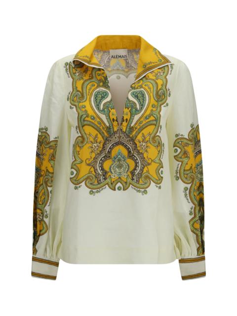 ALÉMAIS Alemais Porter Linen Shirt Cream