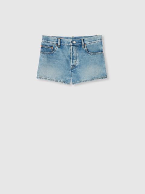 GUCCI Stonewashed denim shorts