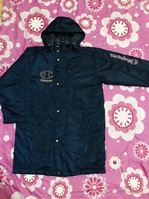 Other Designers Vintage Champion Embroidered Big Logo Long Jacket Parka