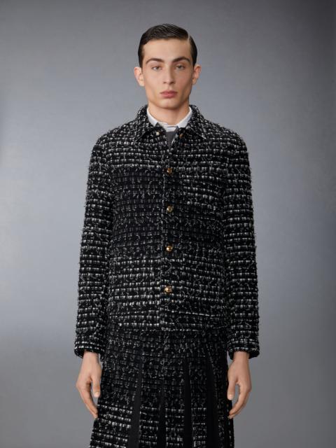 Denim Ribbon Tweed Utility Jacket