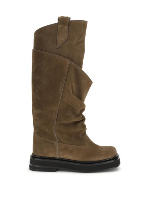 THE ATTICO The Attico La Passeggiata Suede Boots Brown