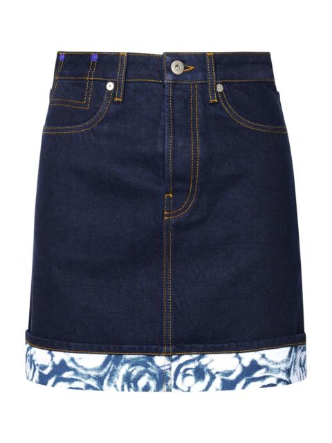 Burberry Indigo Blue Cotton Miniskirt