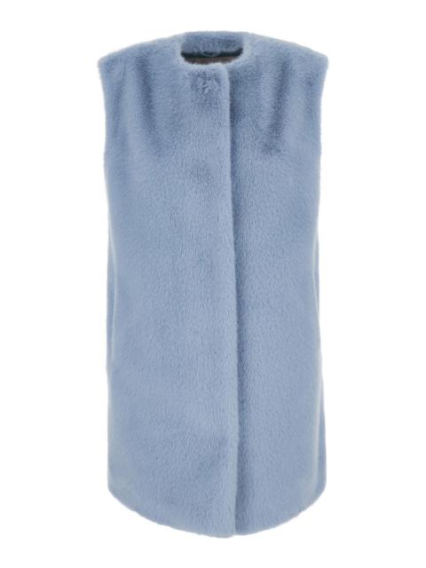 Herno Herno Women Blue Fur With Round Collar In Faux Fur Woman