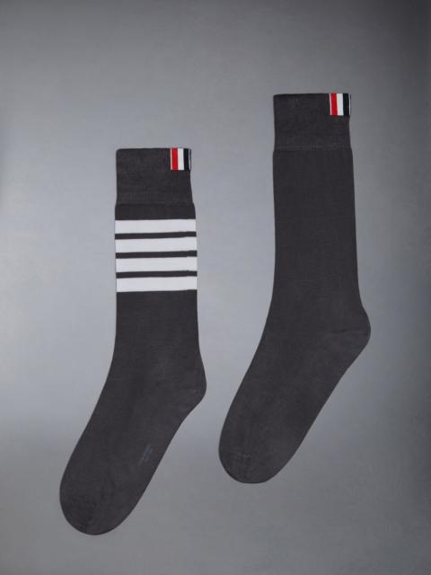 Thom Browne Lightweight Cotton 4-bar Mid Calf Socks
