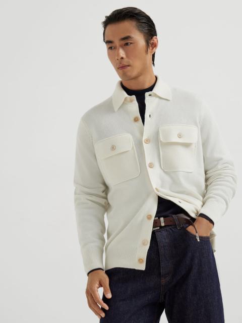 Brunello Cucinelli Cashmere shirt-style cardigan with chest pockets
