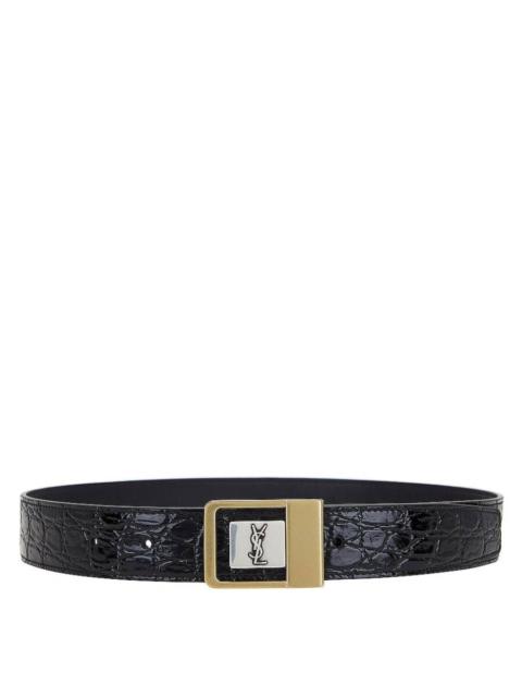 SAINT LAURENT Saint Laurent Boucle LA 66 Leather Belt