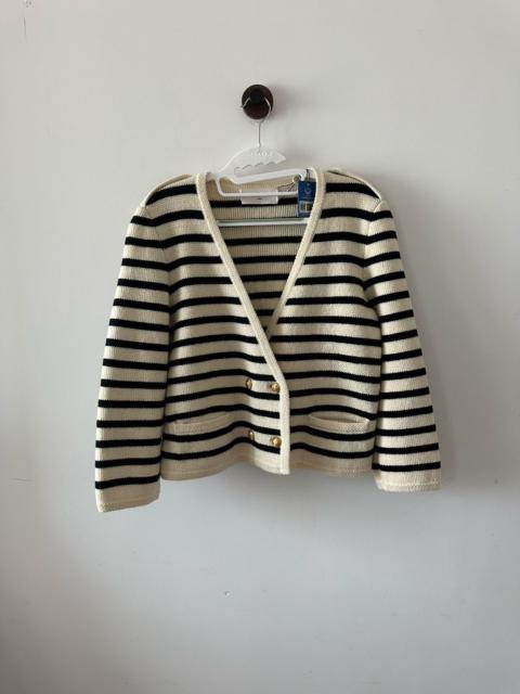 CELINE Celine Wool Striped Cardigan
