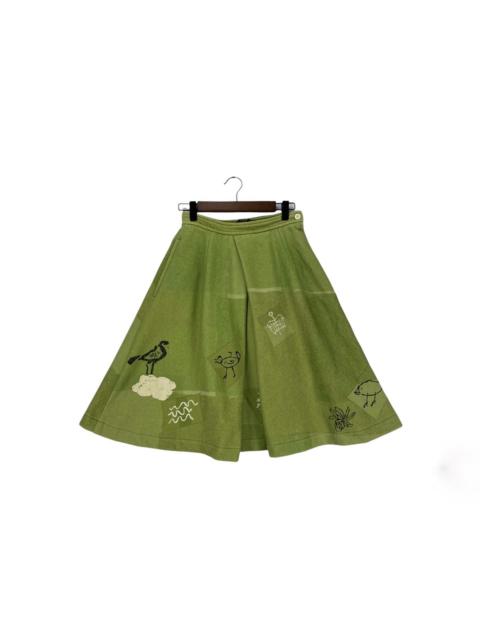 Other Designers Vintage 80s Comme Des Garcons Patina Green Skirt Ad 1989
