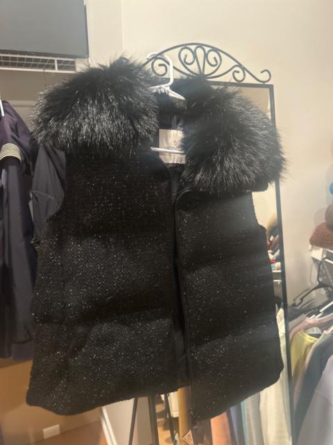 Moncler Moncler Faux Fur Padded Gilet Vest Black Size 1
