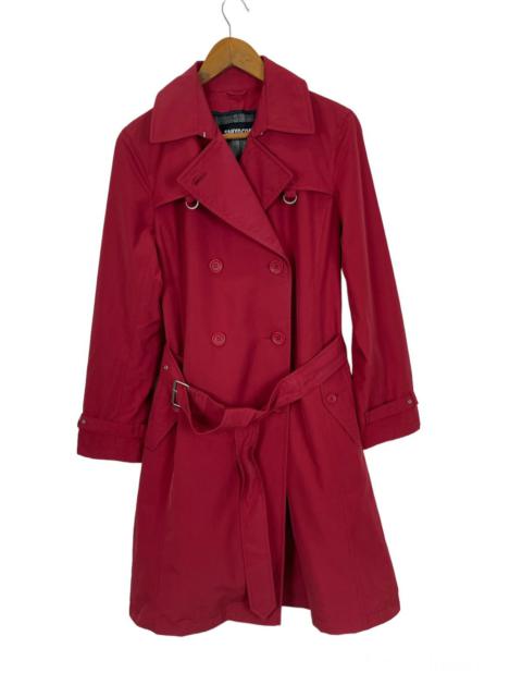 Other Designers VINTAGE RED GORETEX TRENCH COAT OUTERWEAR