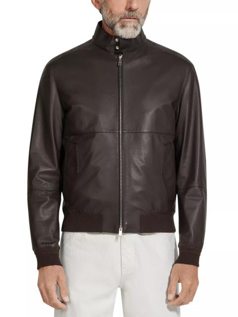 ZEGNA Nappa Leather Bomber Jacket