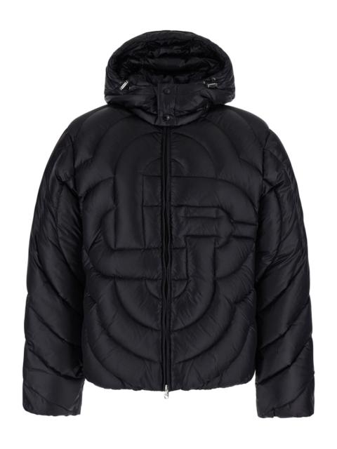 CASABLANCA Casablanca Men Casablanca Men Black Down Jacket With Fixed Hood And Monogram Design In Tech Fabric F