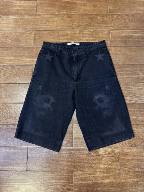 Givenchy Givenchy SS16 Jesus Religious Portrait Denim Shorts