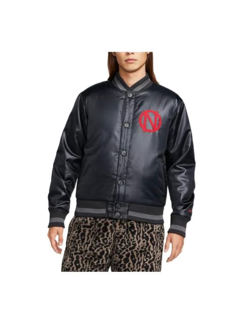 Nike Nike Alphabet Pattern Single Breasted Stay Warm Long Sleeves Jacket Men's Black DQ6204-045