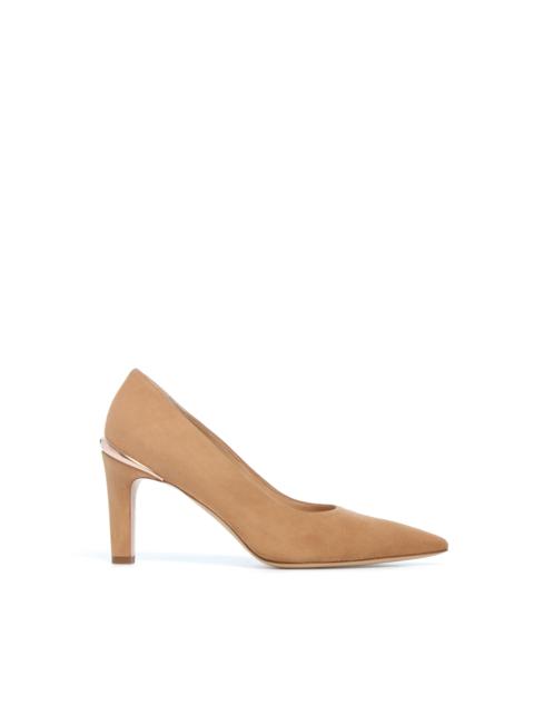 GABRIELA HEARST Edwina High Heel Stiletto Pump in Dark Camel Suede
