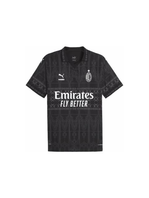 PUMA Puma x Pleasures AC Milan 2023/24 Dark Version Authentic Jersey (Imported Version) Black