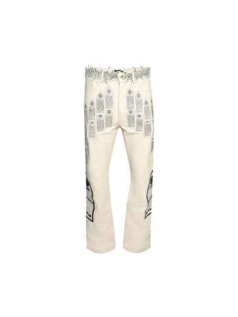 WHO DECIDES WAR Who Decides War Patched Arch Embroidered Pant 'Cream'