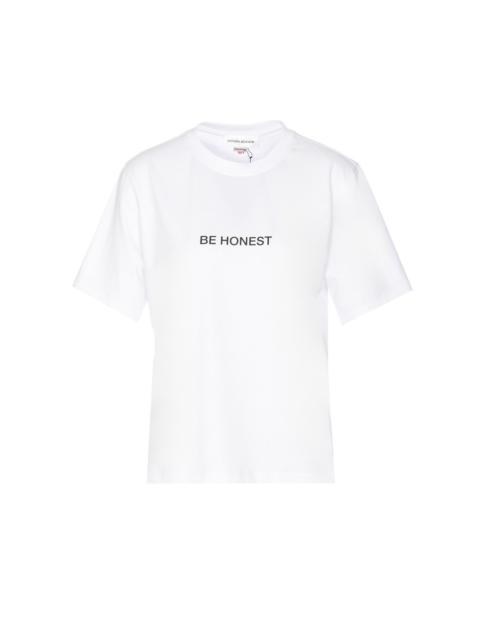Victoria Beckham Women Be Honest Slogan T-Shirt