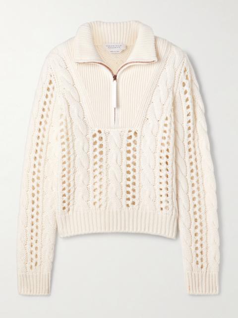 GABRIELA HEARST Idris Cable-knit Cashmere Sweater