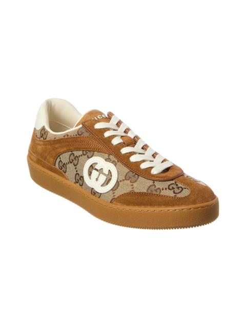 GUCCI Gucci G75 GG Canvas & Suede Sneaker