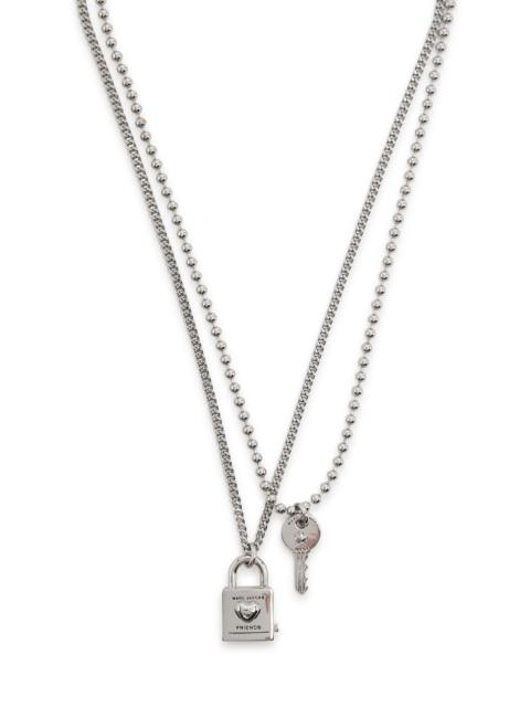 Marc Jacobs Friendship Padlock Silver-plated Necklace set