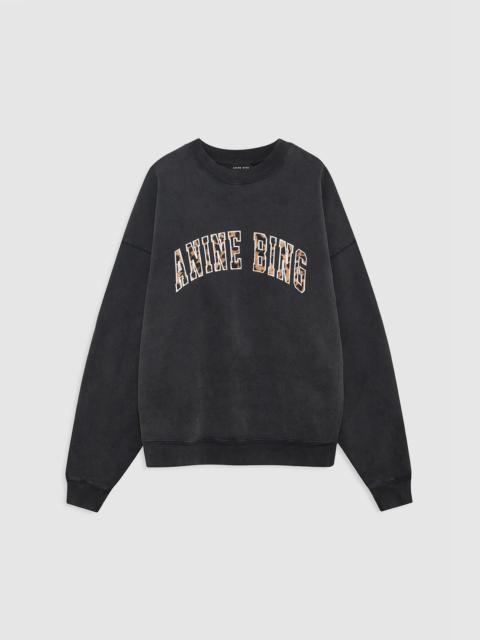ANINE BING Miles Sweatshirt Anine Bing Leopard - Washed Black