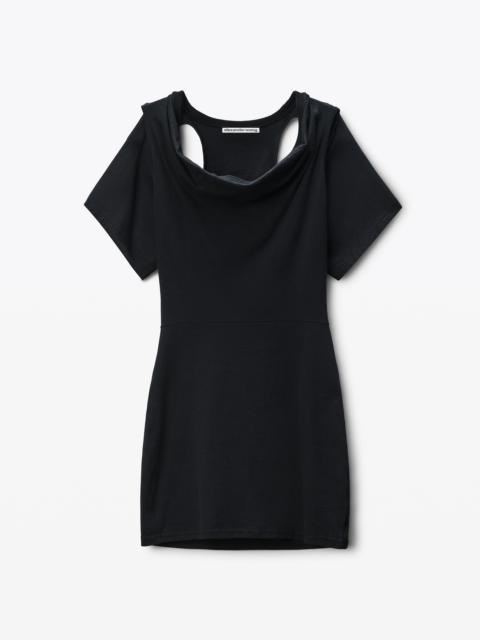 Alexander Wang black deconstructed minidress